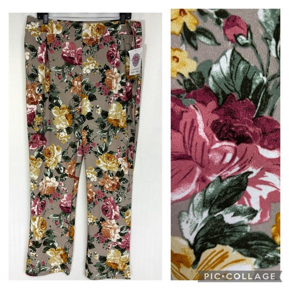HEIMISH USA Pants - NWT Heimish Pocketed Straight Leg Floral Pant Size 3X